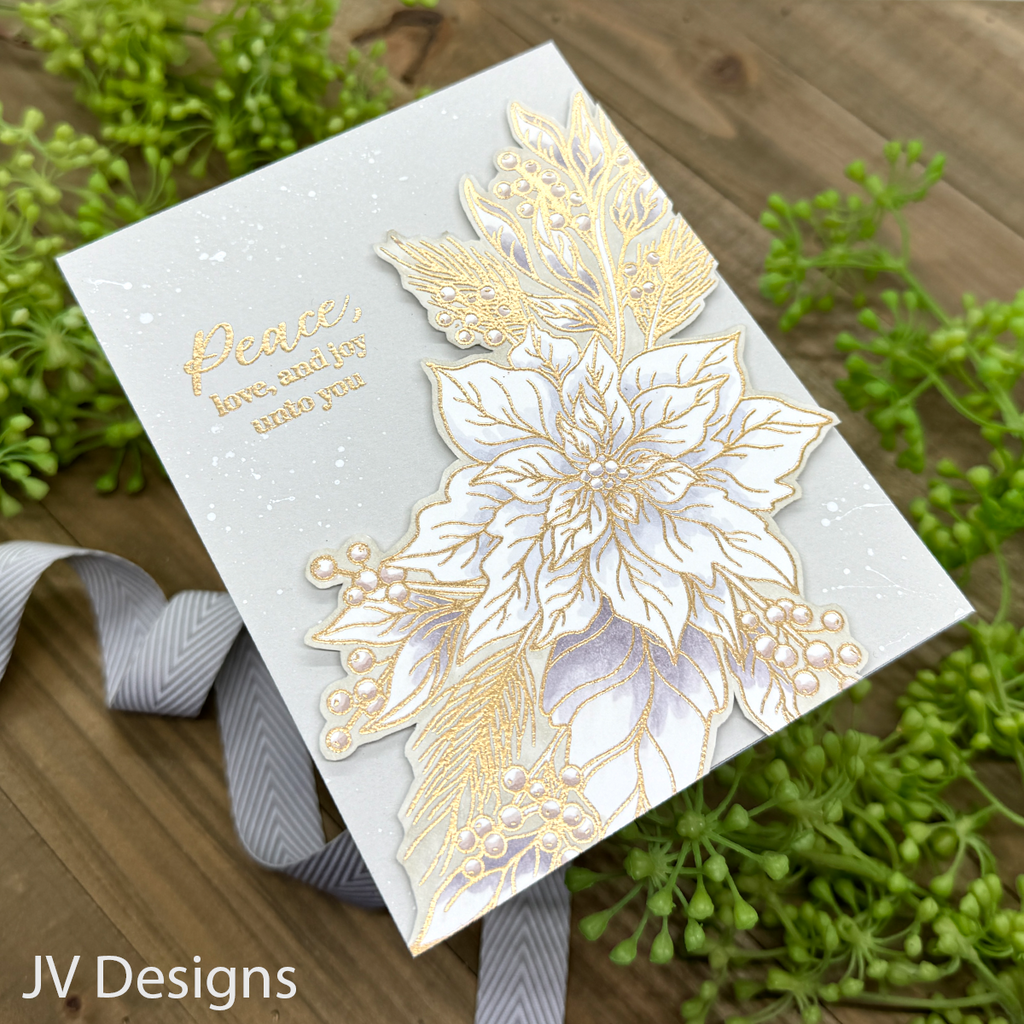 Simon Says Stamp Holiday Blossoms Wafer Dies sssd112974c All The Joy Christmas Card 