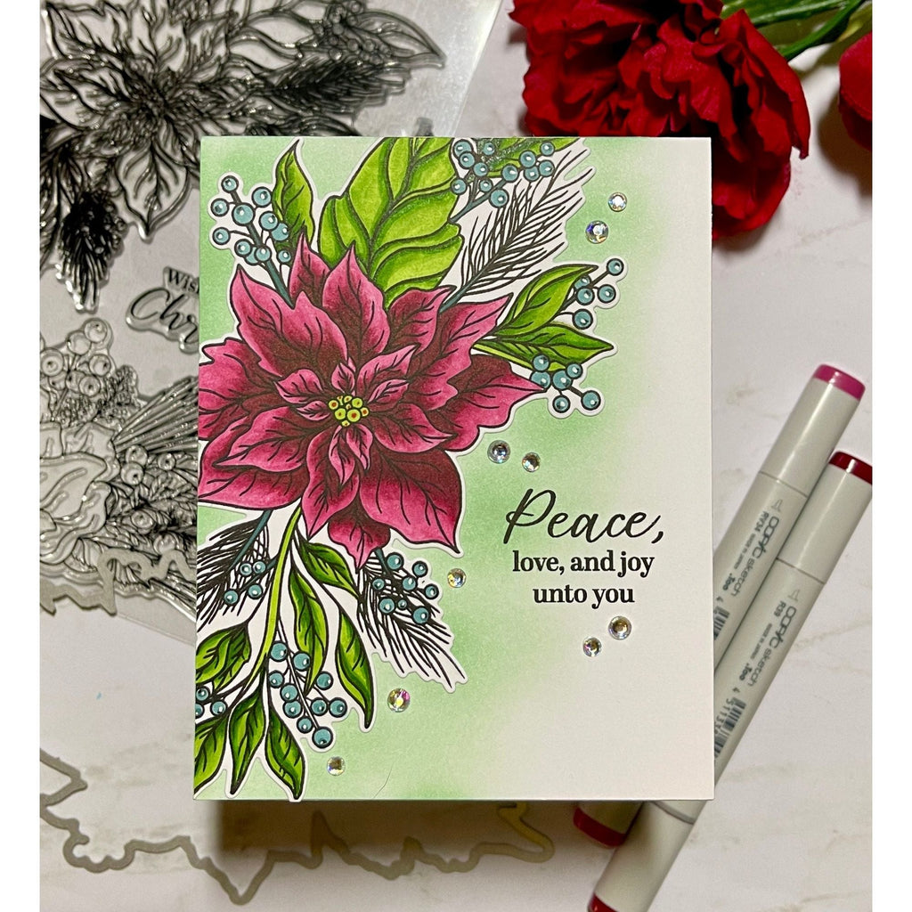 Simon Says Stamps And Dies Holiday Blossoms set698hb All The Joy Christmas Card | color-code:ALT02
