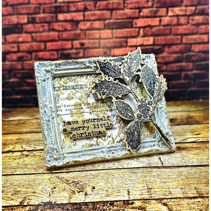 PREORDER Tim Holtz Cling Rubber Stamps Festive Collage cms459