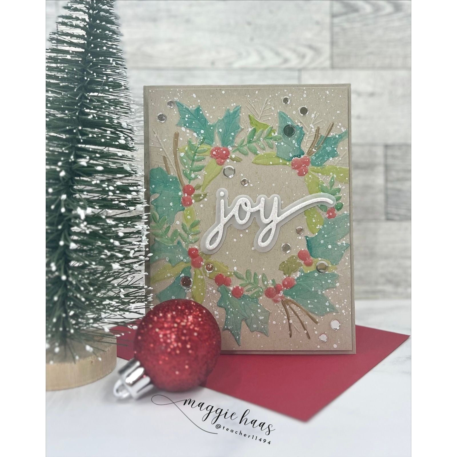 CZ Design Holiday Duo Wafer Dies czd264 Sugar and Spice Joy Card