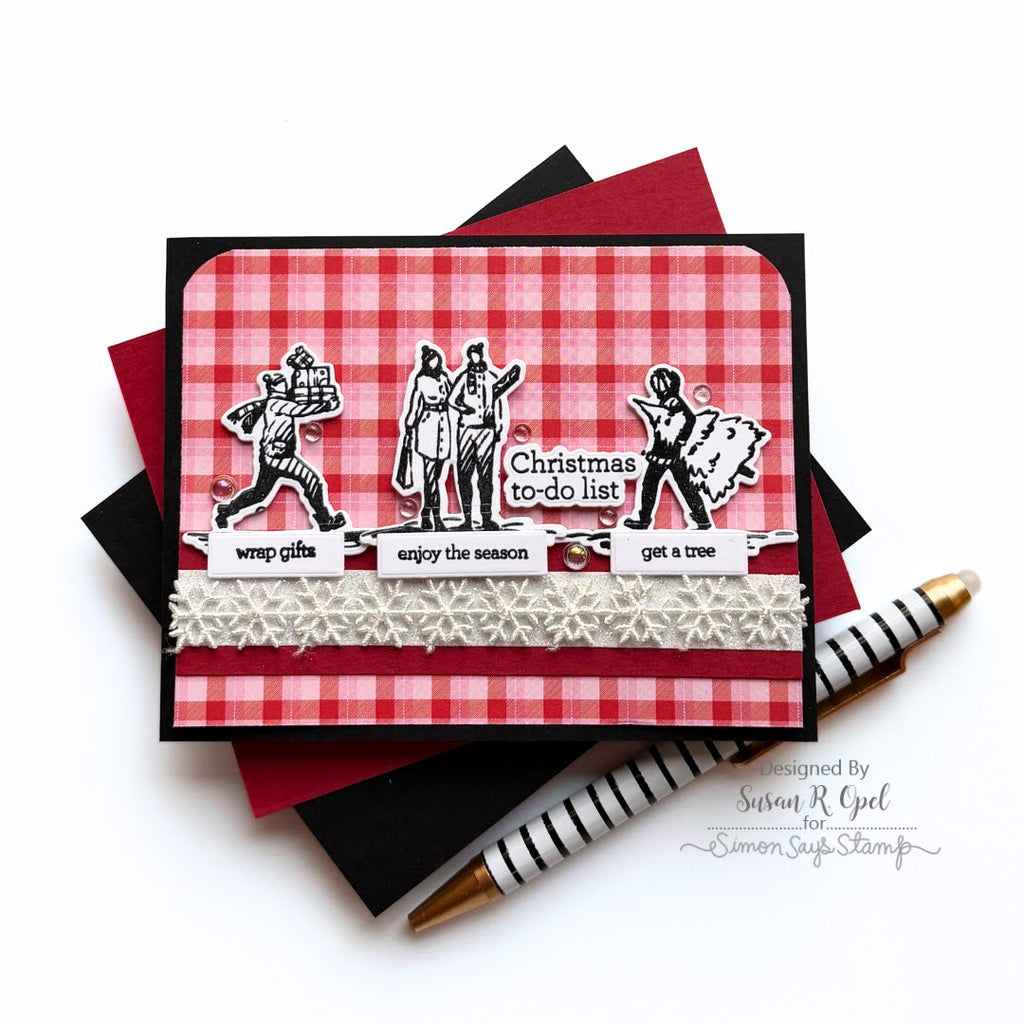 Tim Holtz Cling Rubber Stamps Holiday Sketchbook cms456