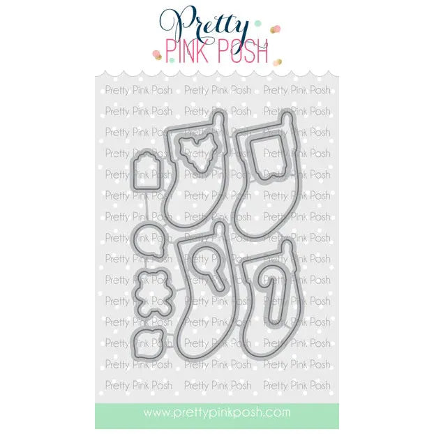 Pretty Pink Posh Holiday Stockings Coordinating Dies