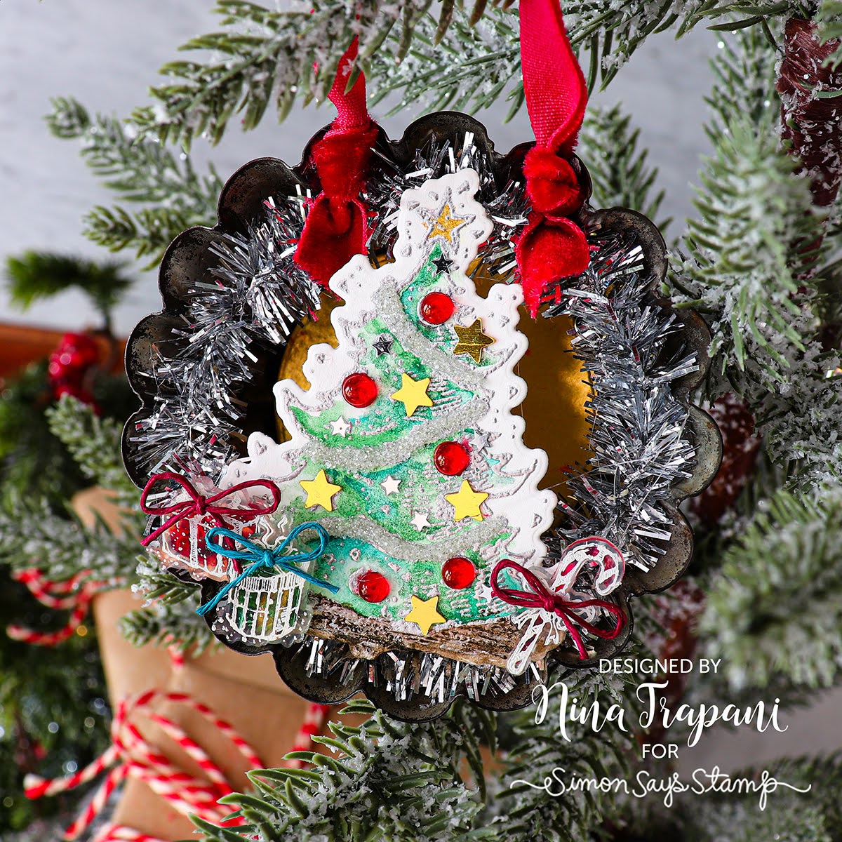 Tim Holtz Cling Rubber Stamps Tattered Christmas cms318