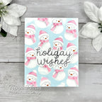 CZ Design Holiday Wishes Wafer Dies czd318 Sending Cheer Trina Pham Soft Snowmen Card