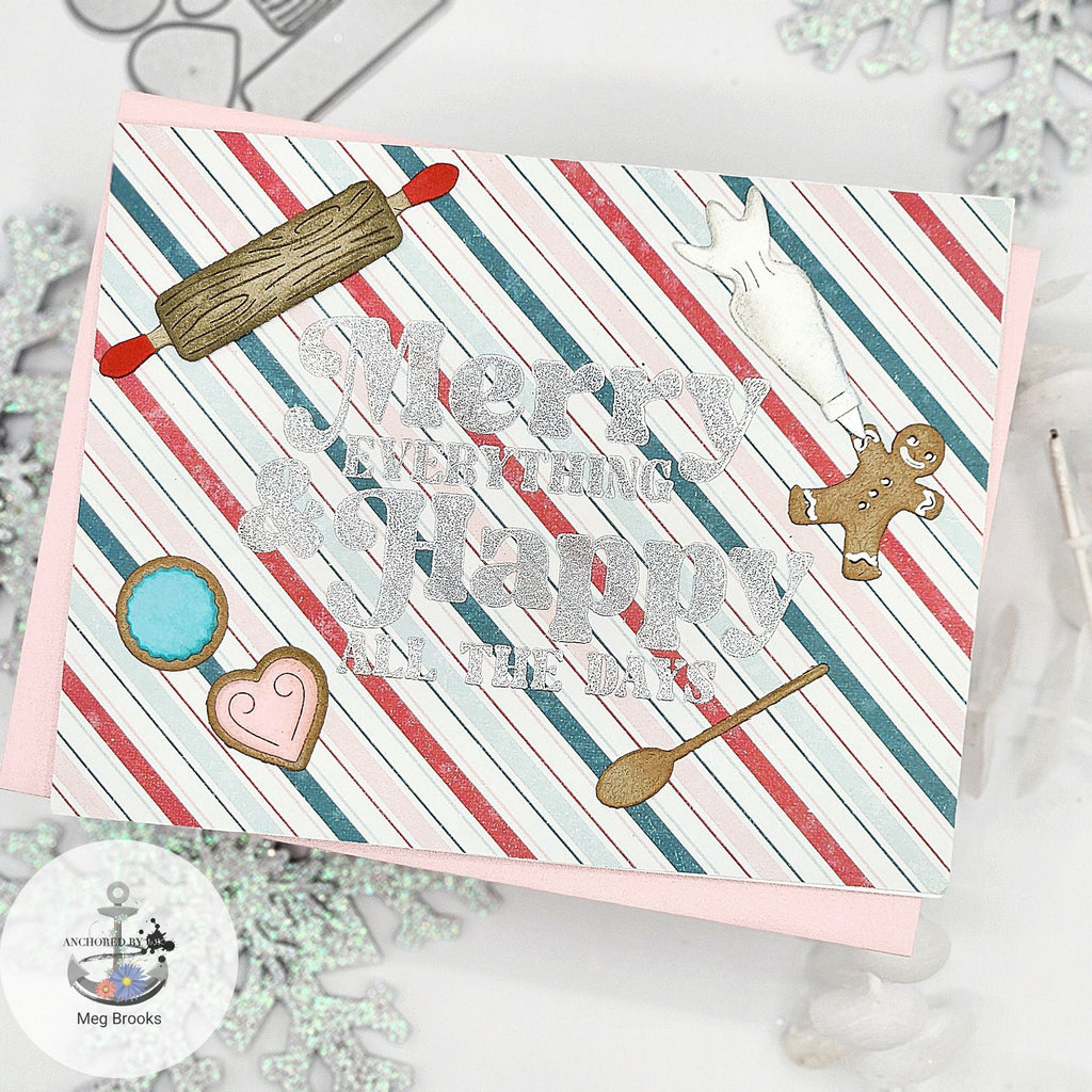 Simon Says Stamp Holiday Baking Essentials Wafer Dies s959 Festive Fun Holiday Card