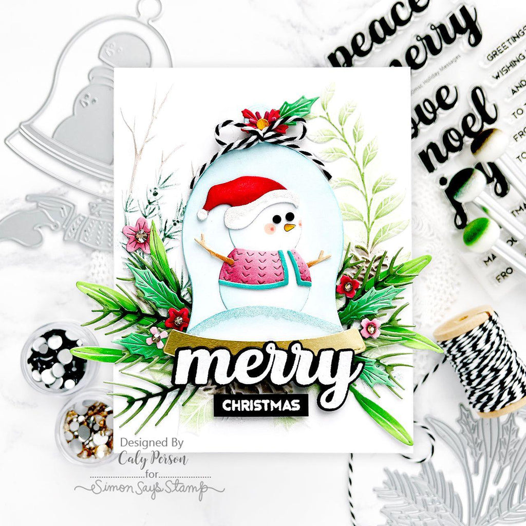 Simon Says Clear Stamps Holiday Messages 3100msc Sweet Wishes Christmas Card | color-code:ALT03