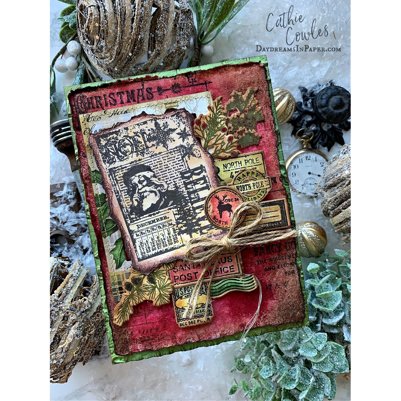 Simon Says Stamp Holiday Postmarks Wafer Dies 323sss Christmas Card