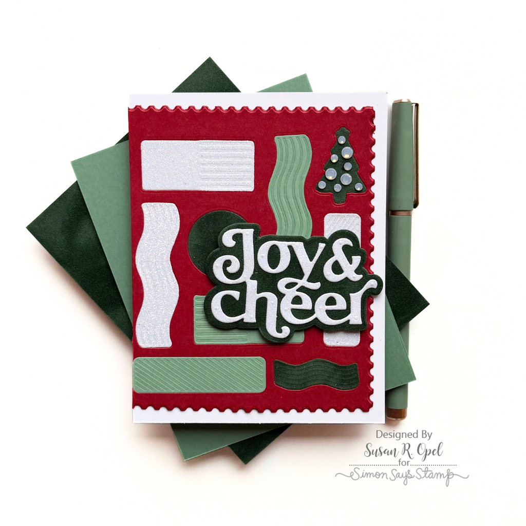 Simon Says Stamp Holiday Postmarks Wafer Dies 323sss Christmas Card
