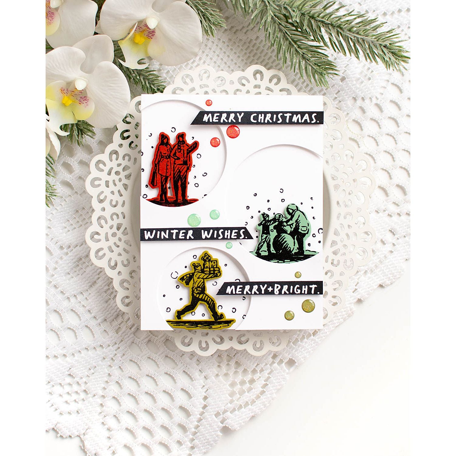 Tim Holtz Holiday Sketchbook Stamps with Simon Says Stamp Dies Bundle setho25 Christmas Card | color-code:ALT01