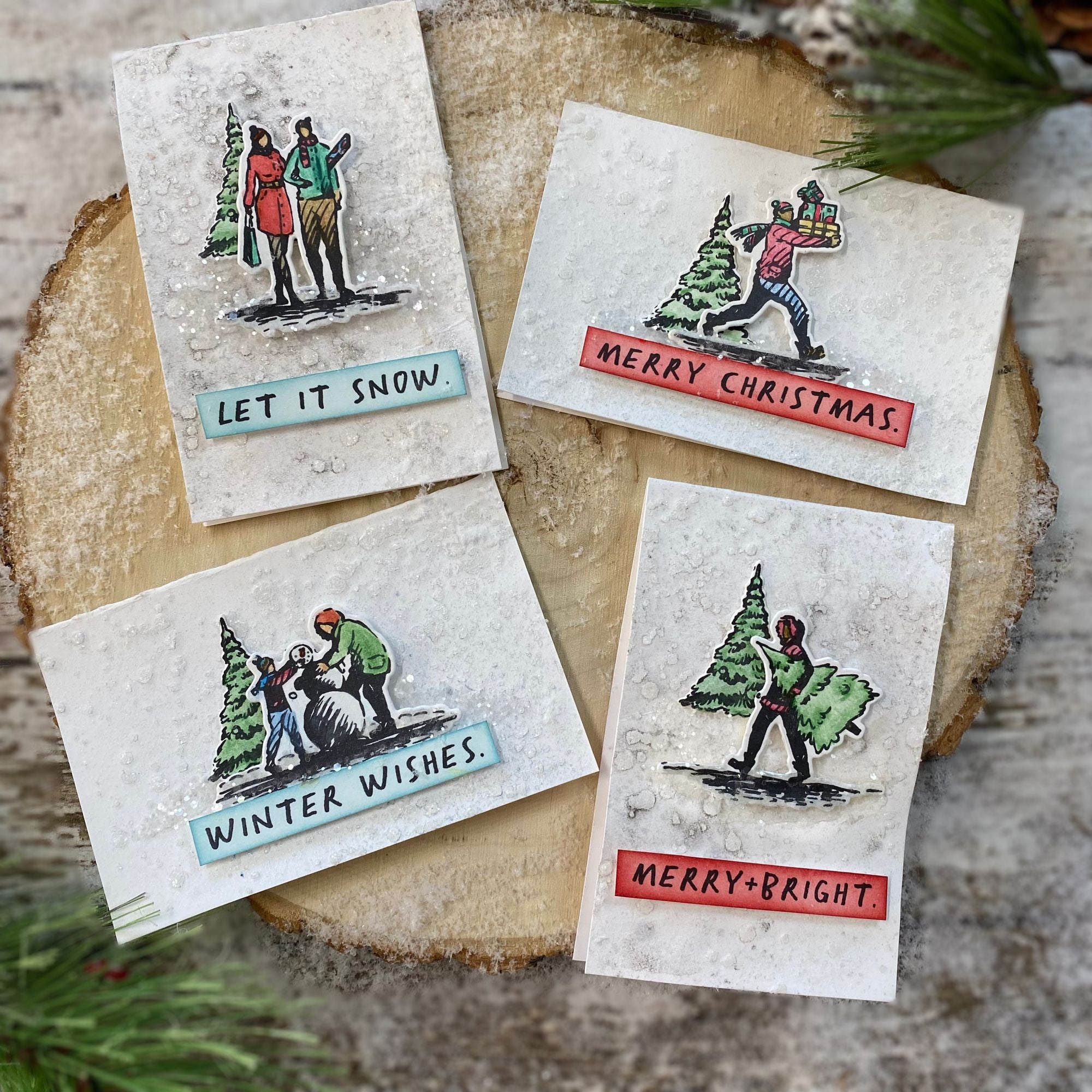 Simon Says Stamp Holiday Sketchbook Wafer Dies 456sss Christmas Cards