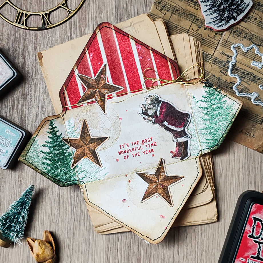 Tim Holtz Holiday Things Stamps with Simon Says Stamp Dies Bundle seth