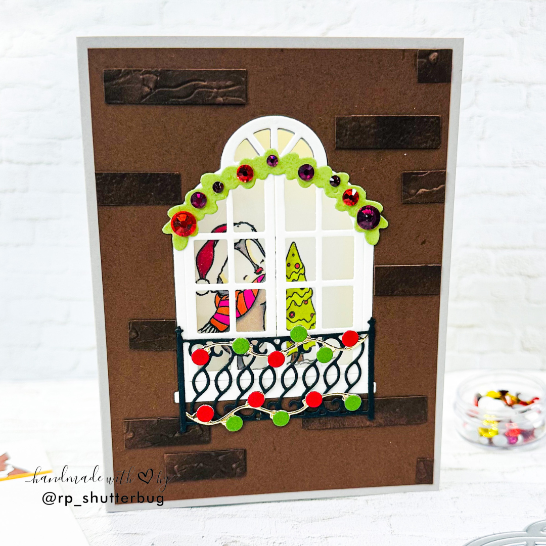 Simon Says Stamp Holiday Windows Dies Bundle set1102hw And Everything Nice Christmas Card