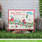 Lawn Fawn Holly Leaves Border Dies lf3257 season's tweetings