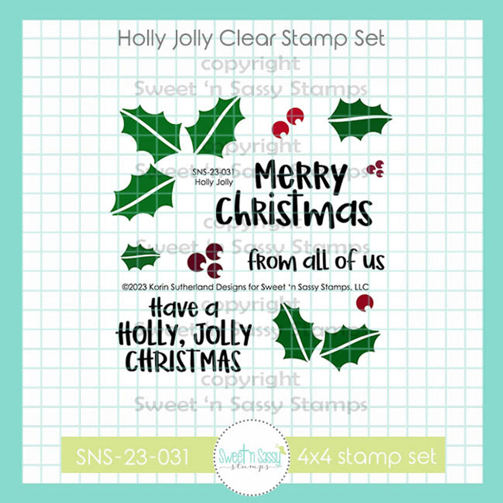Sweet 'N Sassy Holly Jolly Clear Stamps sns-23-031