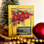 Simon Says Stamp Embossing Folder Holly And Pine sf340 All The Joy Christmas Card