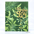 Simon Says Stamp Embossing Folder Holly And Pine sf340 All The Joy Christmas Card