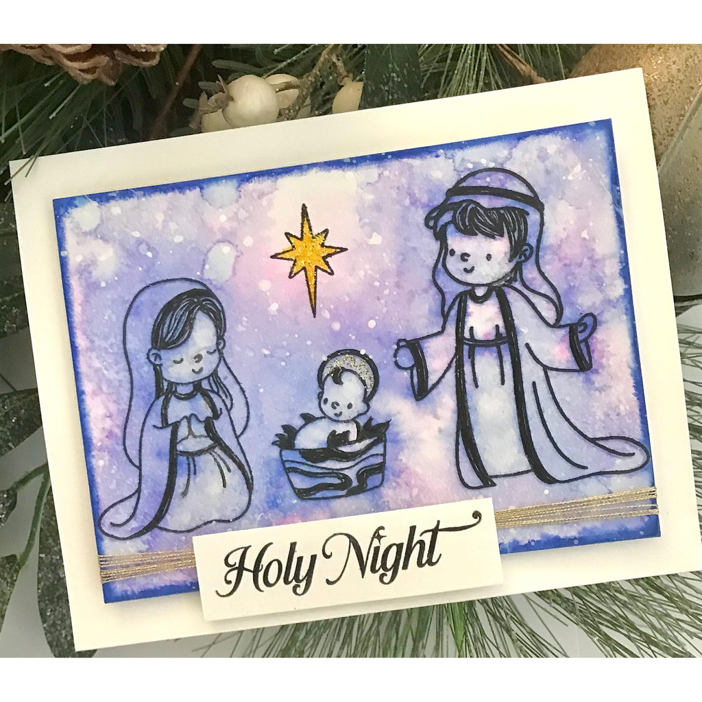 Simon Says Clear Stamps Holy Night 2341ssc And Everything Nice Christmas Card