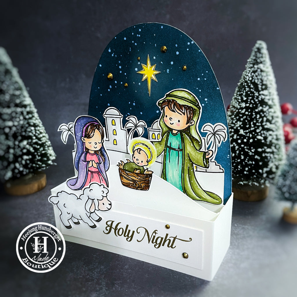 Simon Says Stamp Holy Night Wafer Dies 1501sdc And Everything Nice Christmas Card | color-code:ALT02