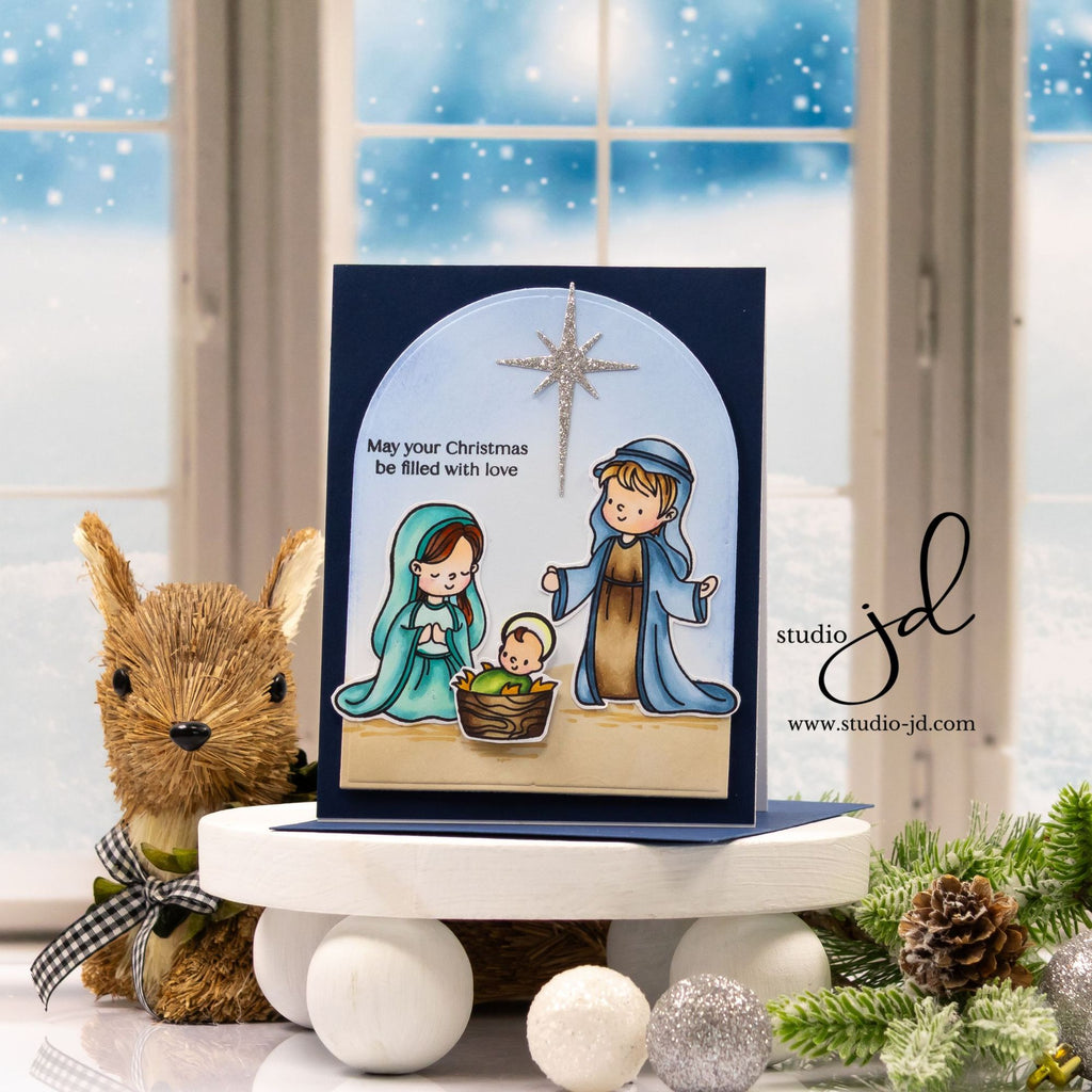 Simon Says Clear Stamps Holy Night 2341ssc And Everything Nice Christmas Card | color-code:ALT04