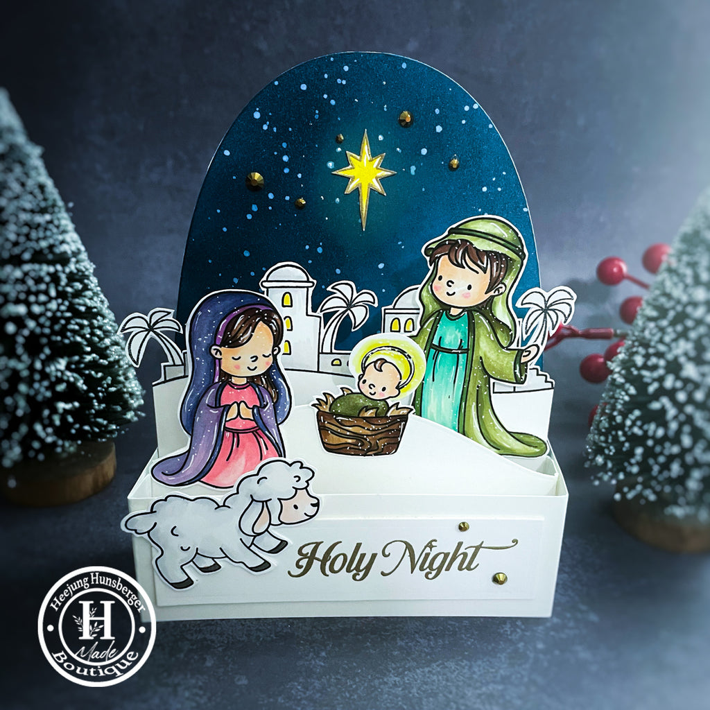 Simon Says Clear Stamps Holy Night 2341ssc And Everything Nice Christmas Card | color-code:ALT03