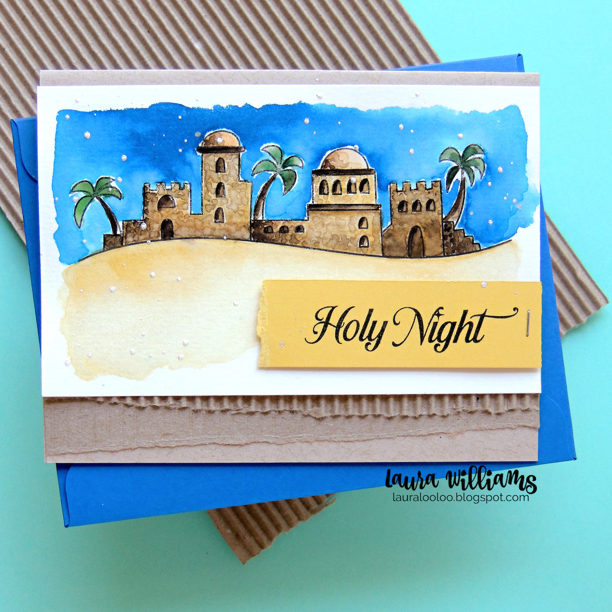 Simon Says Stamps and Dies Holy Night set1090hn And Everything Nice Christmas Card