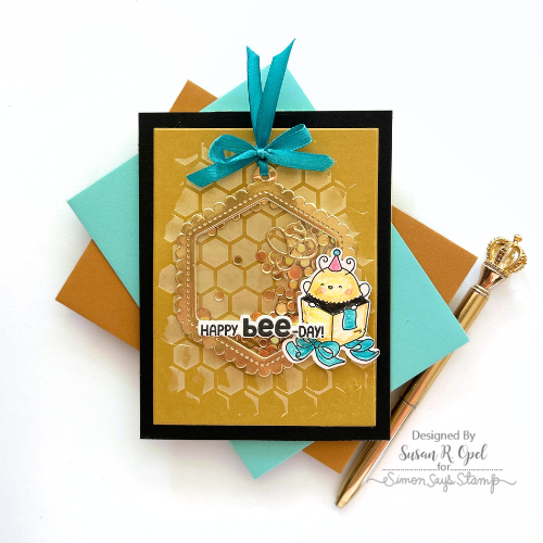 Simon Says Stamp Honeycomb Tag Wafer Dies 8016sd Birthday Card