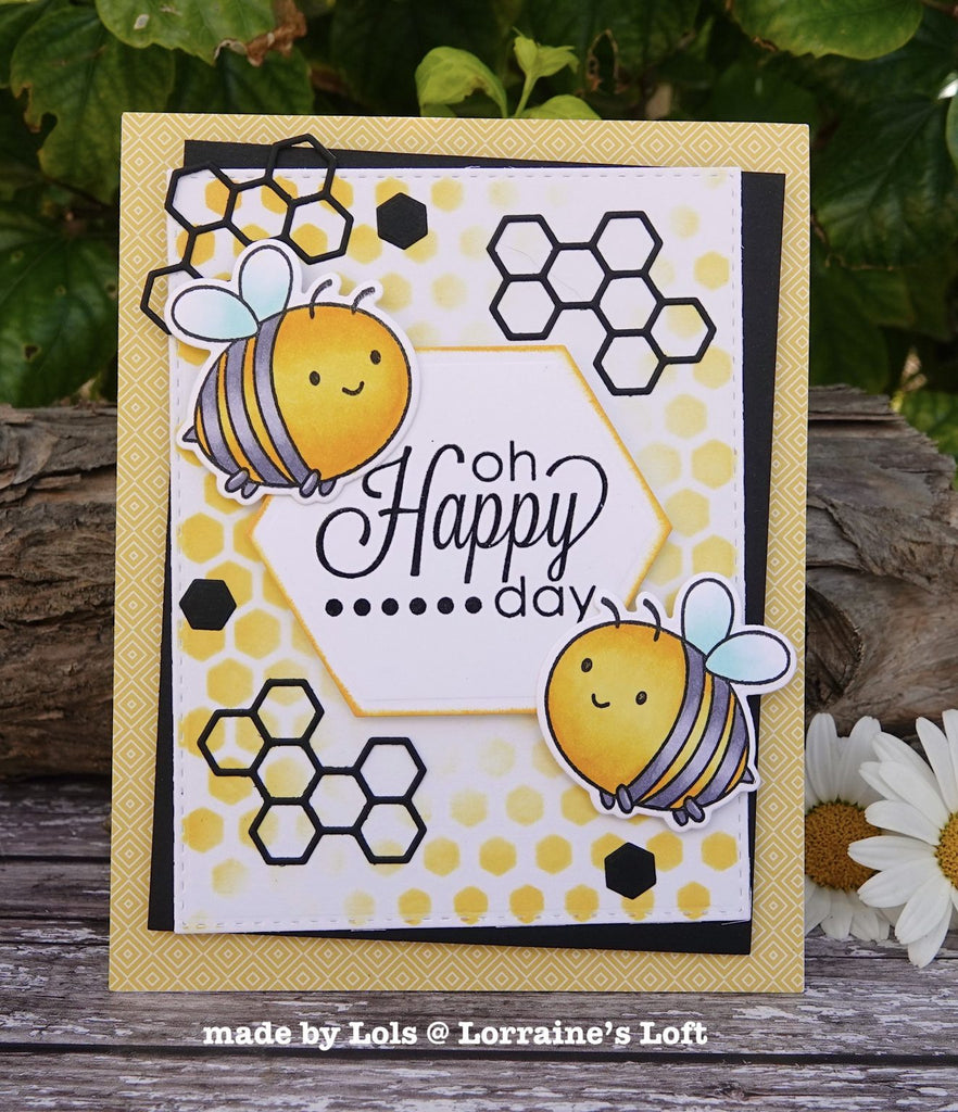 Honey Bee RAINBOW BIRTHDAY 6 x 6 Paper Pad hbpa-032 Oh Happy Day Card | color-code:ALT02