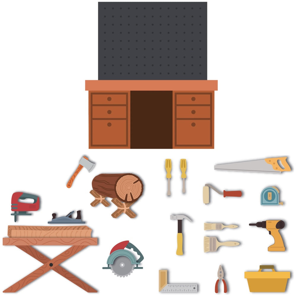 Honey Bee Lovely Layers Pegboard Desk Woodworking And Garage Tool Dies Bundle