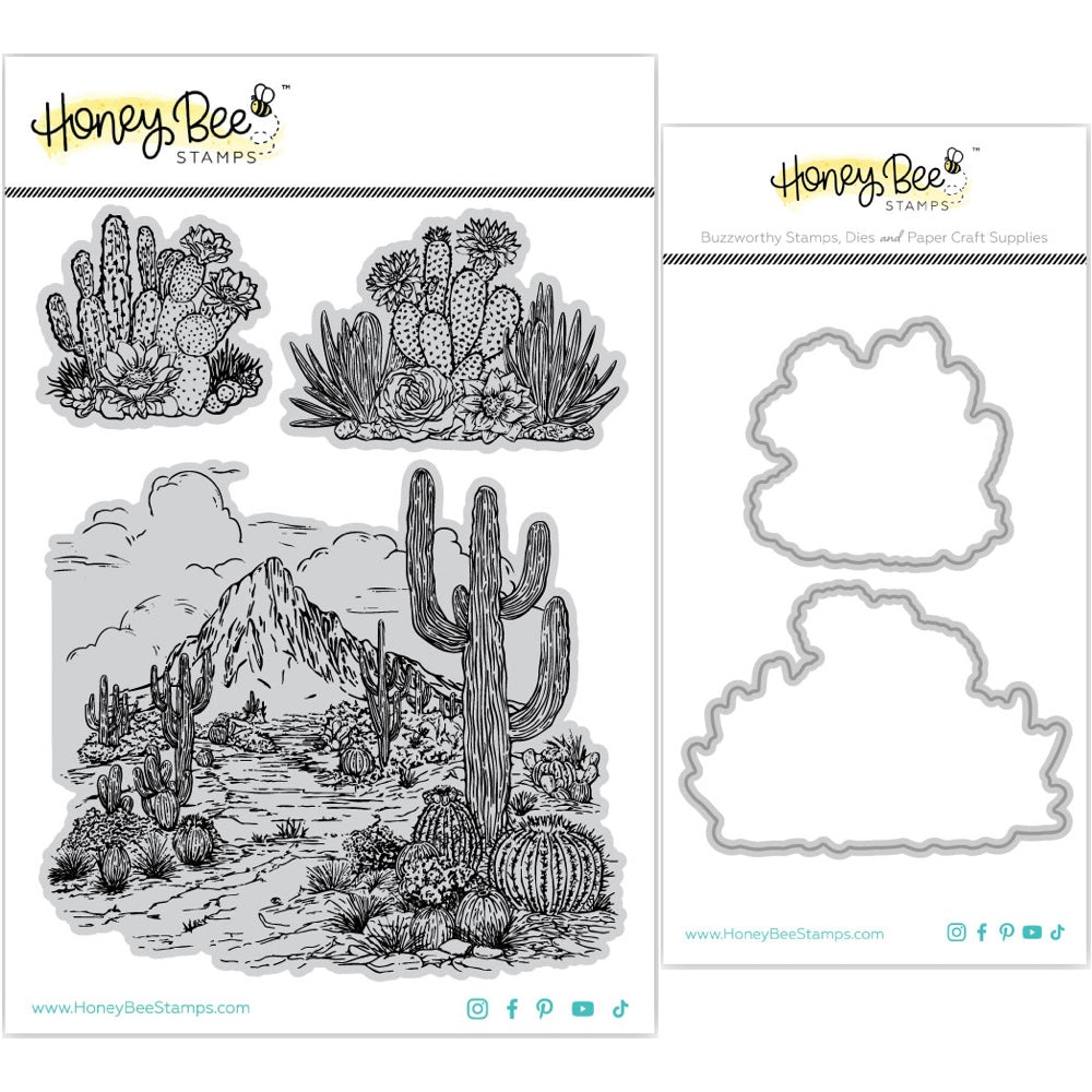 Honey Bee Out West Cling Stamps And Dies Bundle