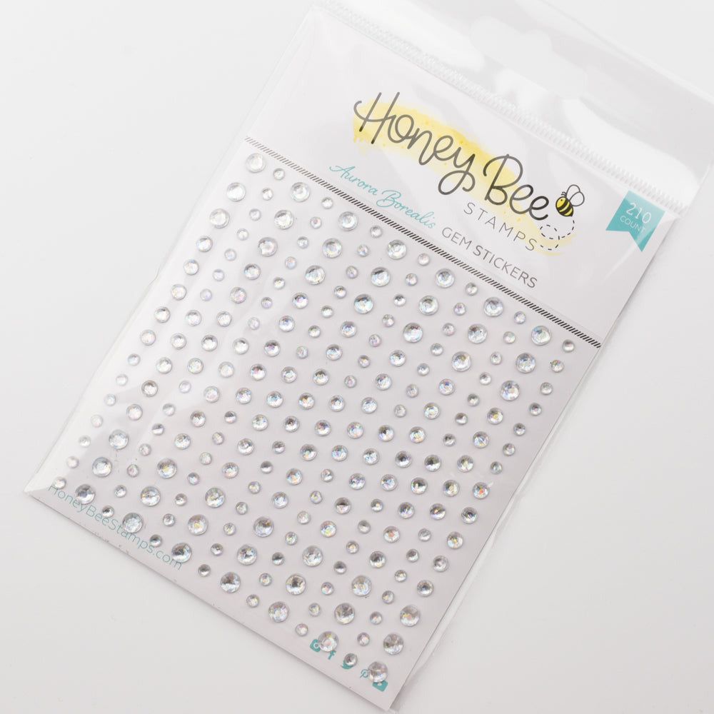 Honey Bee AURORA BOREALIS Gem Stickers hbgs-030 Packaging Image