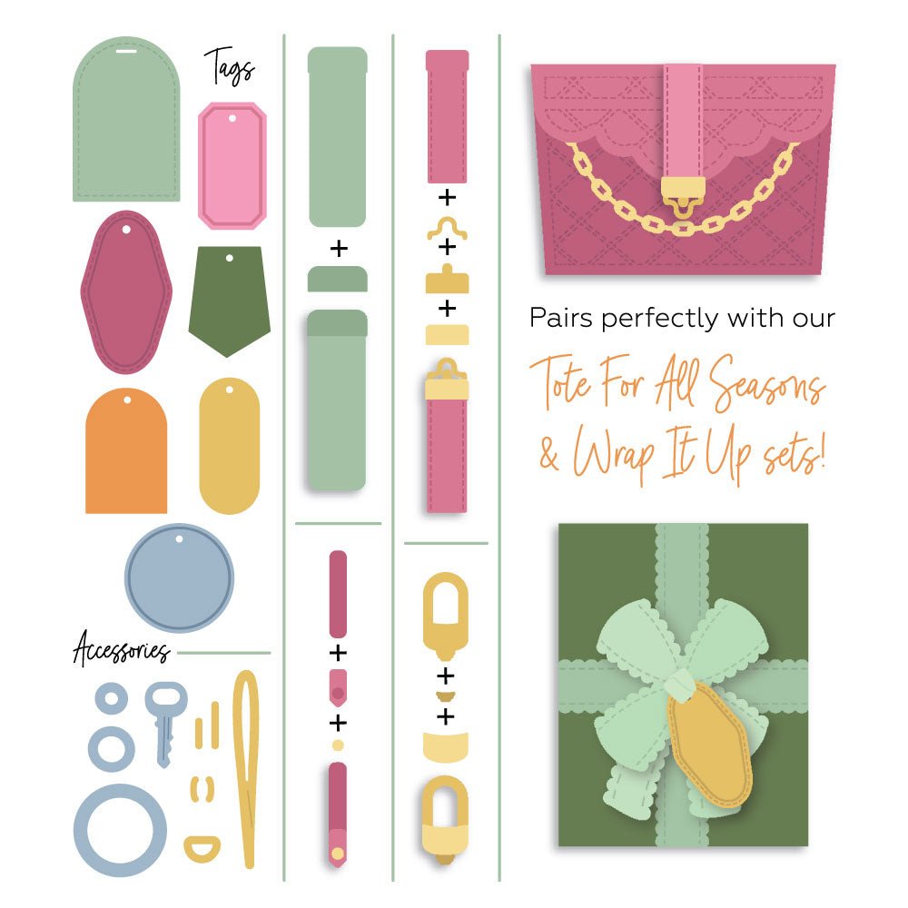 Honey Bee Accessorize It Tagged Dies hbds-actagg Detailed Image Tags And Accessories Image