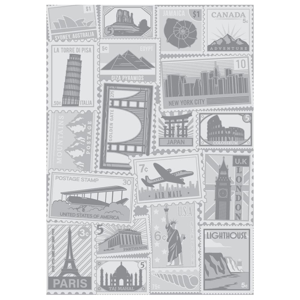 Honey Bee Air Mail 3D Embossing Folder hbef-017