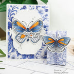Honey Bee All Things New Clear Stamps hbst-639 Floral Butterfly Card