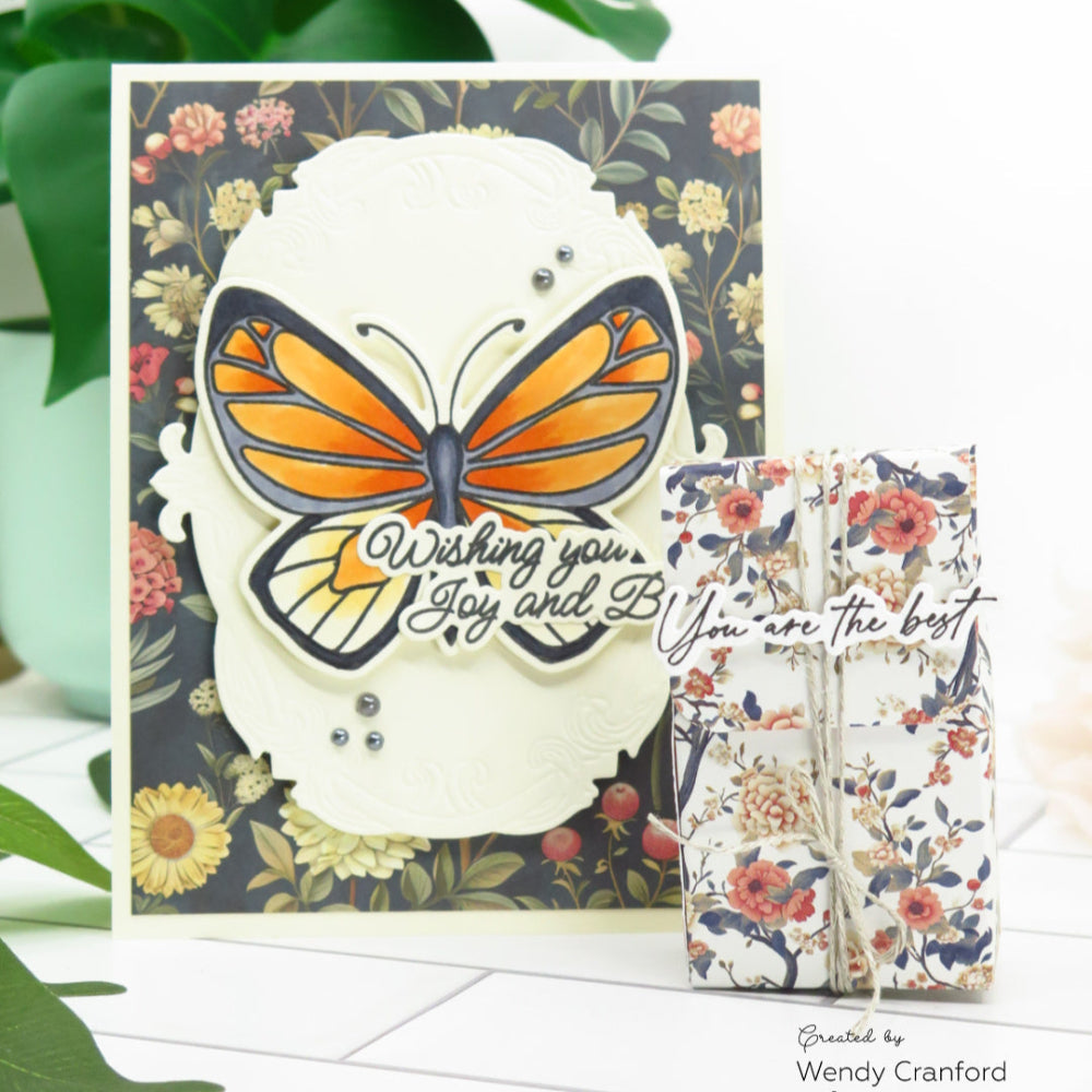 Honey Bee All Things New Dies hbds-639 Wishing You Joy Card