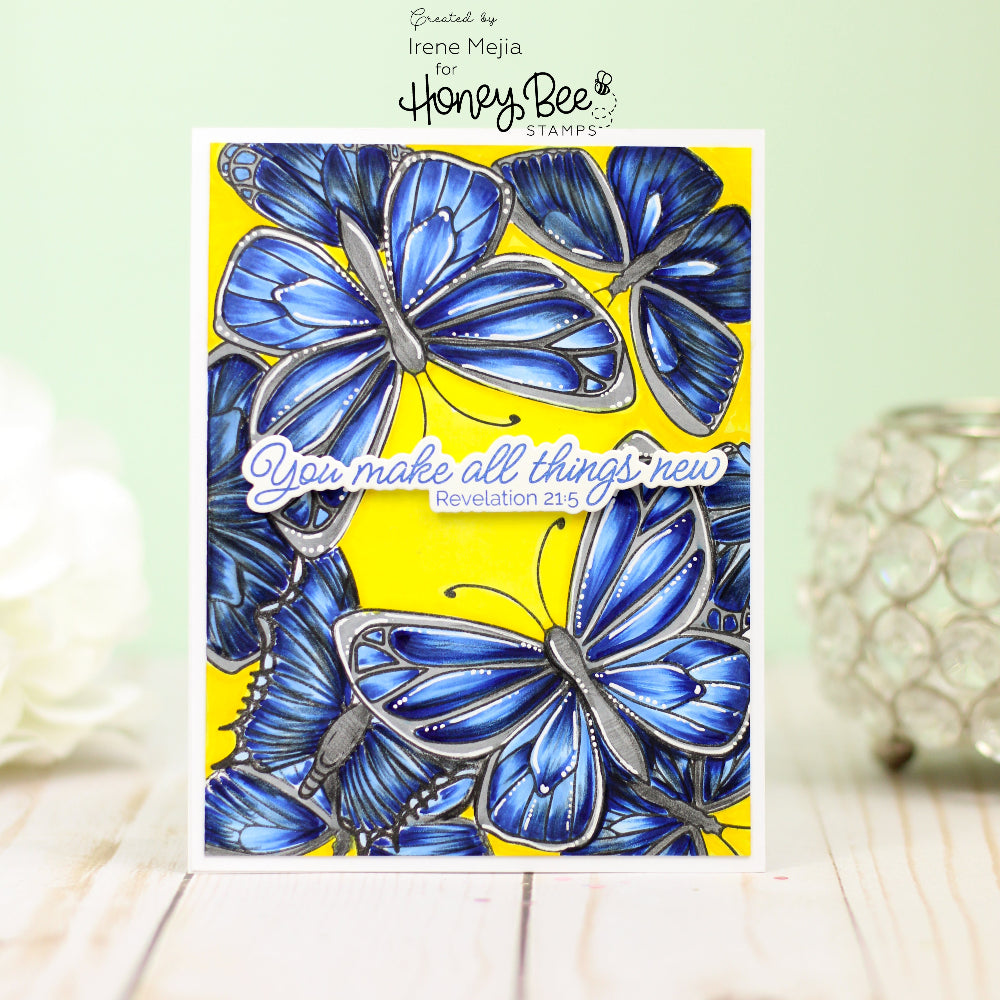 Honey Bee All Things New Dies hbds-639 You Make All Things New Bible Card