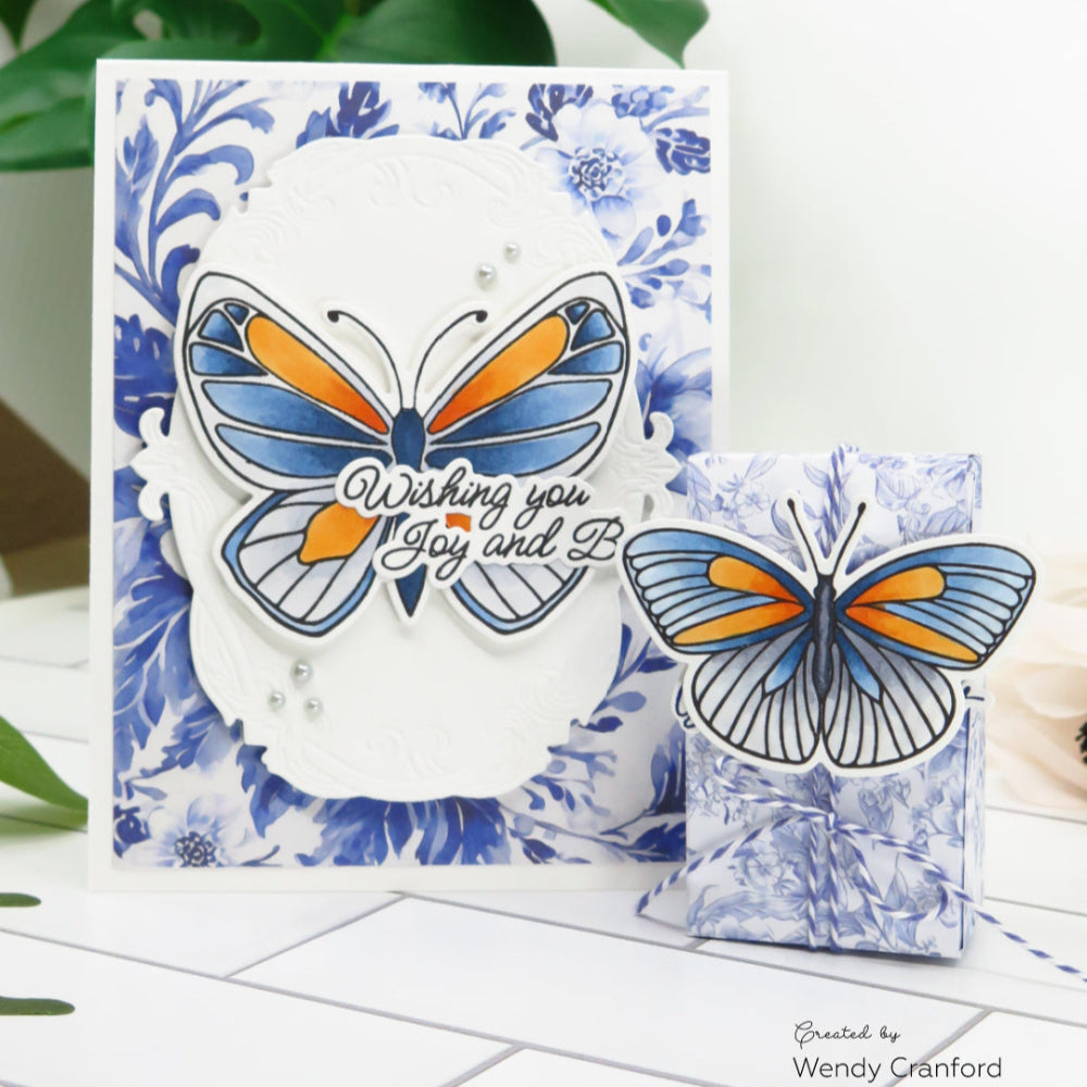 Honey Bee All Things New Stamps And Dies Bundle Butterfly Card