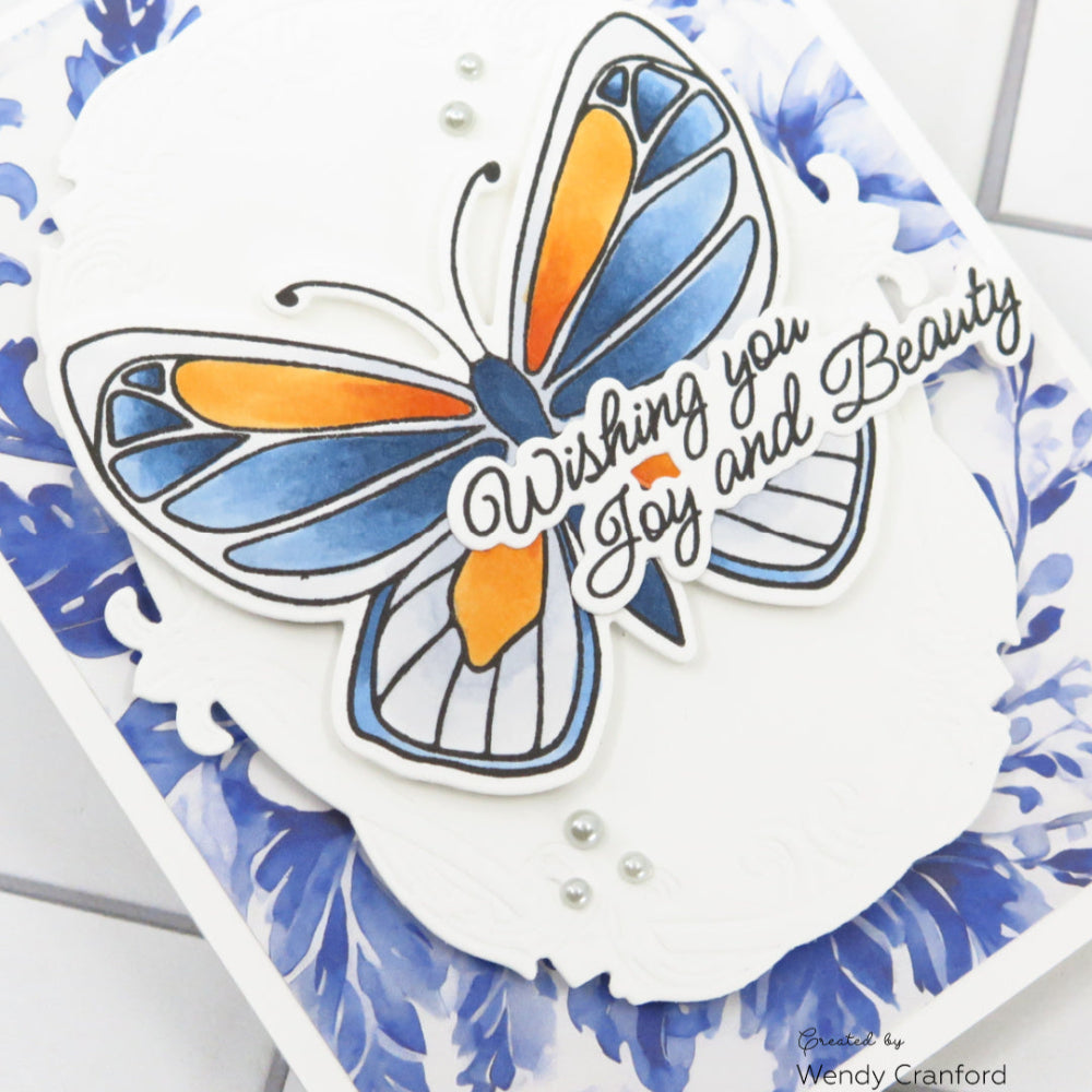 Honey Bee All Things New Stamps And Dies Bundle Wishing You Joy And Beauty Card