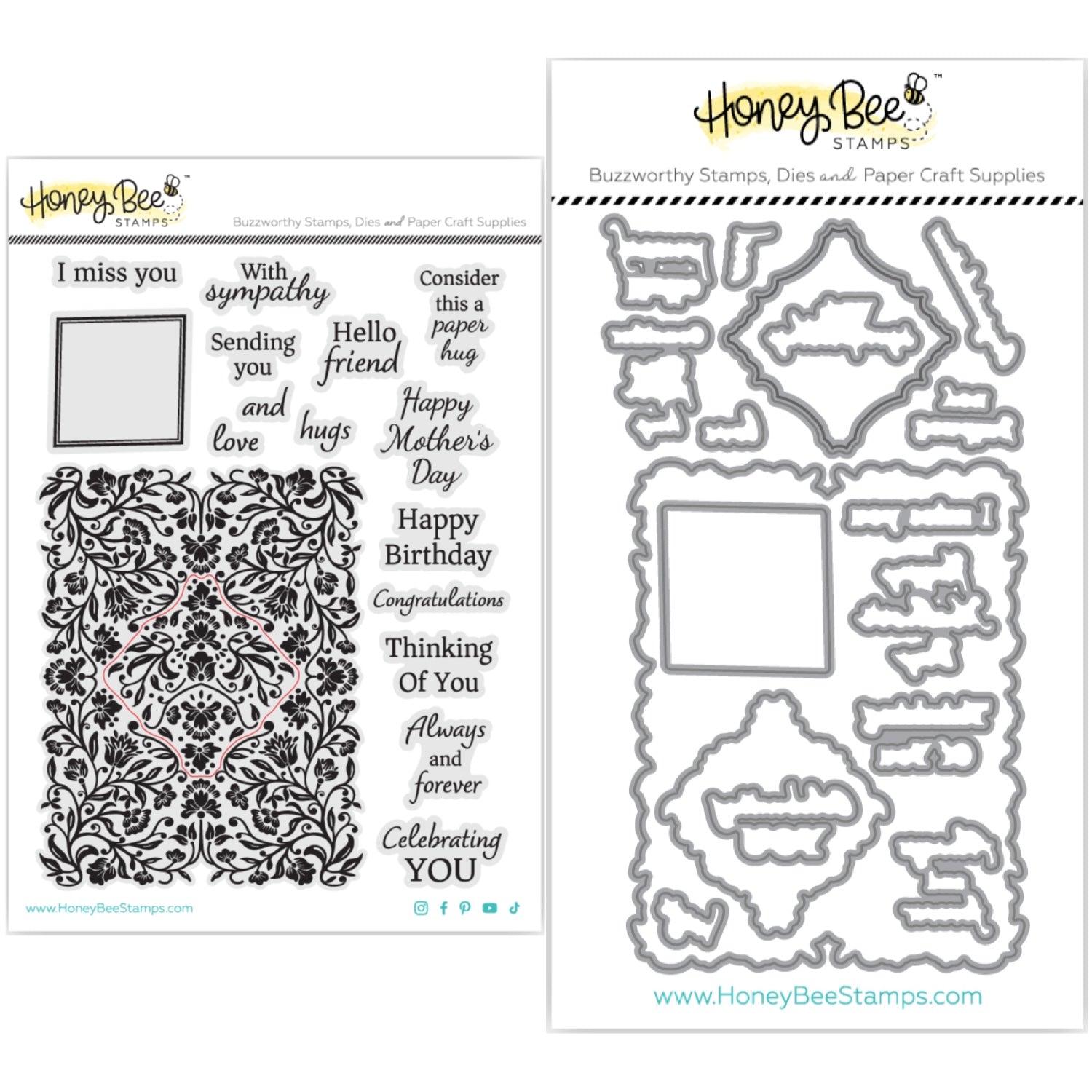 Honey Bee Always And Forever Stamps And Dies Bundle