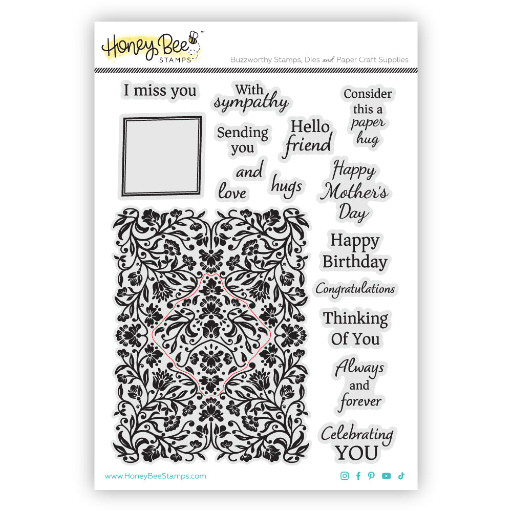 Honey Bee Always And Forever Stamps And Dies Bundle Cling Set