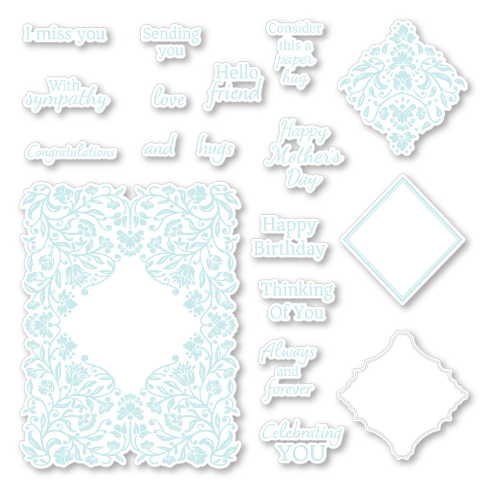 Honey Bee Always And Forever Stamps And Dies Bundle Color Sample