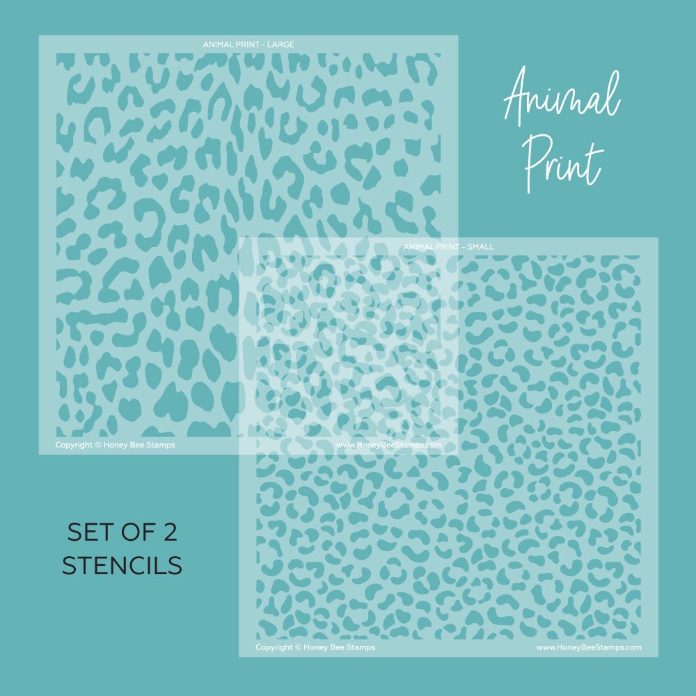 Honey Bee Animal Prints Background Stencils hbsl-177
