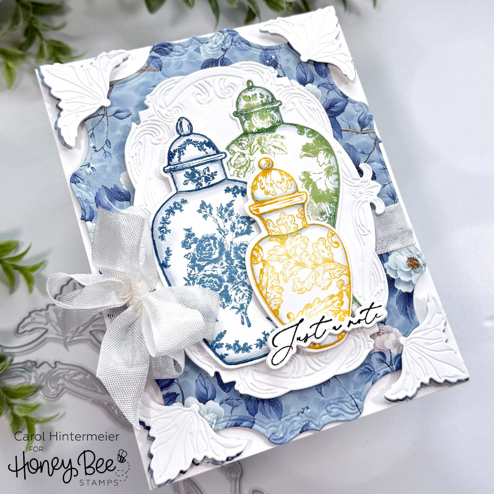 Honey Bee Antique Layering Frames Dies hbds-antqlf Just A Note Card | color-code:ALT01