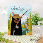Honey Bee At The Lake Set Of 6 Layering Stencils hbsl-126 Adventure Awaits Card