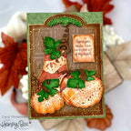 Honey Bee Autumn Keepsakes 3D Embossing Folder hbef-034 Thank You Card