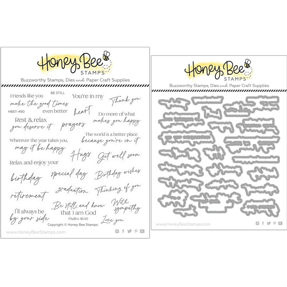 Honey Bee Be Still Clear Stamps And Dies Bundle
