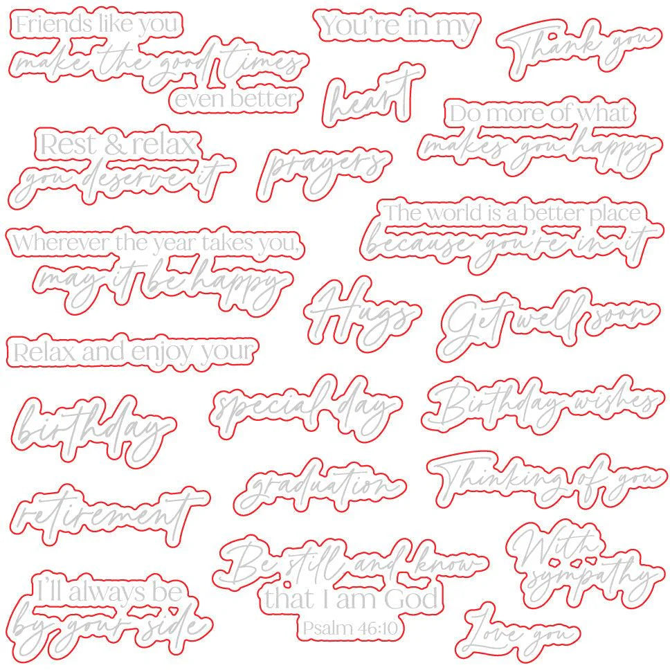 Honey Bee Be Still Clear Stamps And Dies Bundle hbds-490 Dies Set Outlining Stamps Image