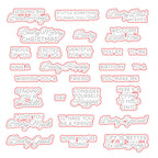 Honey Bee Beary Best Clear Stamps And Dies Bundle HBDS-711 dies outlined