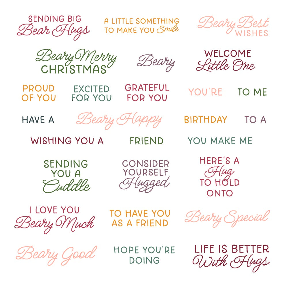 Honey Bee Beary Best Clear Stamps And Dies Bundle In Color Sentiments