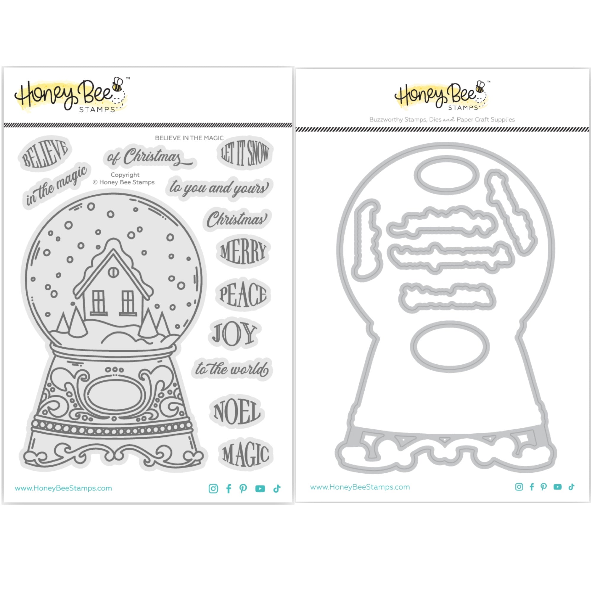 Honey Bee Believe In The Magic Clear Stamps And Dies Bundle