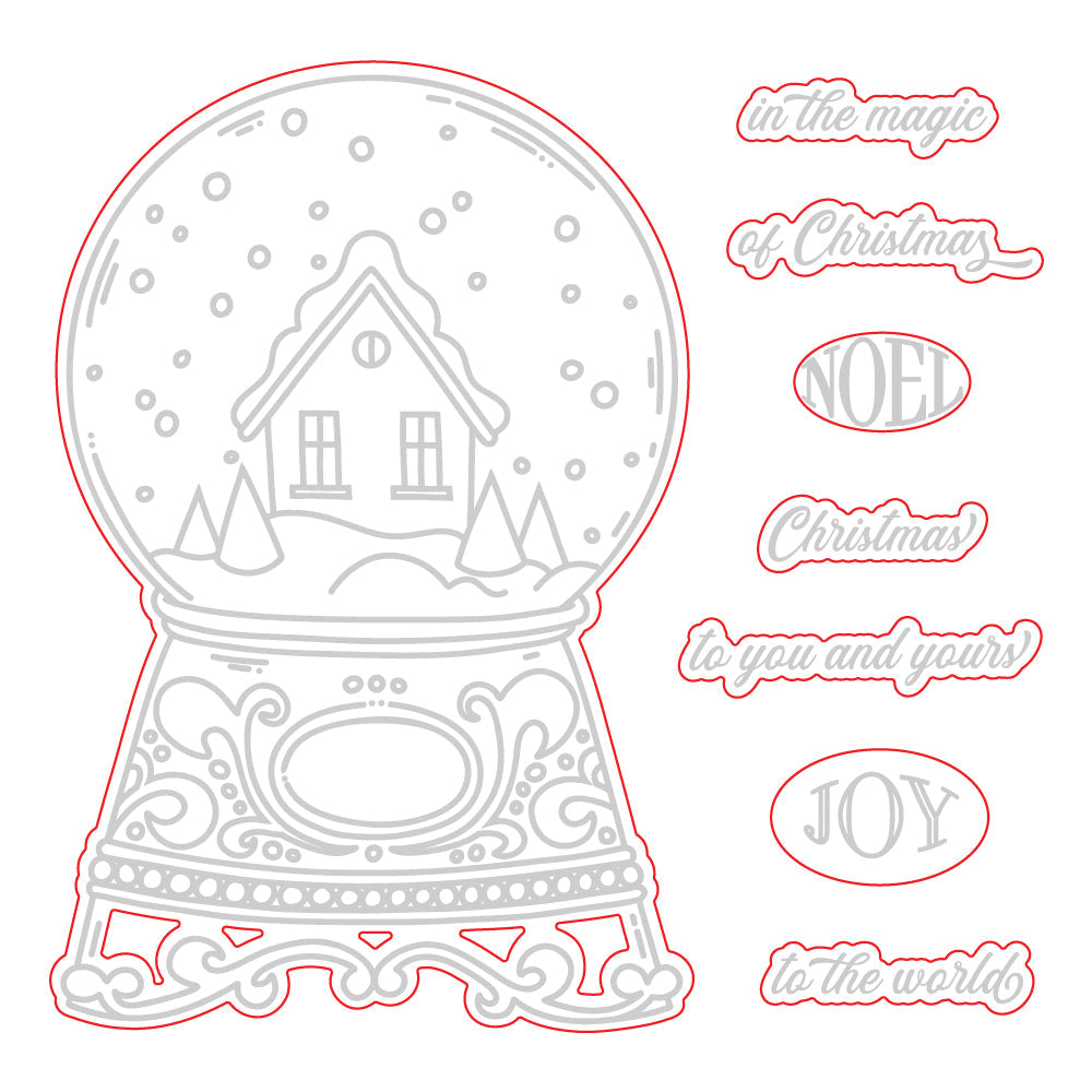 Honey Bee Believe In The Magic Clear Stamps And Dies Bundle Mock Up